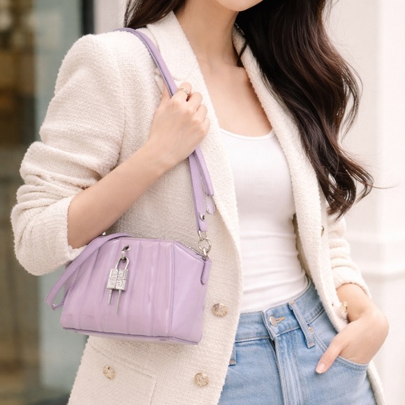 Givenchy Handbags - Givenchy Lilac Shoulder Bag with Crossbody long strap in great condition